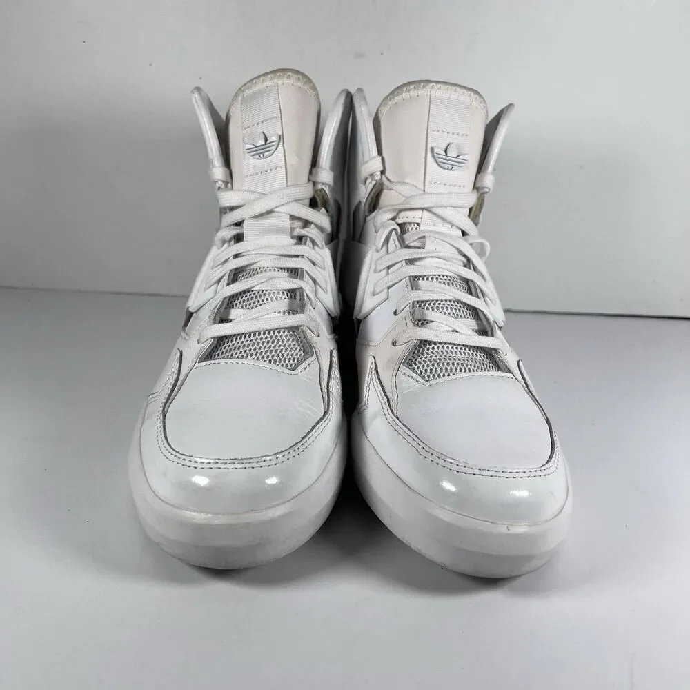 Adidas Originals C-10 Mid White Lace Up Basketball Shoes Sneakers Men's Size 6.5